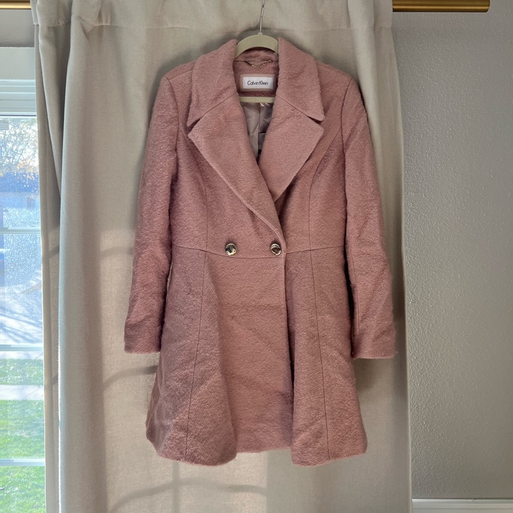 Calvin Klein Wool Double Breasted Coat